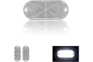 MGMSINYO Reflector Self Adhesive Oval 114X50mm Safety Waterproof Stick on for Driveway Mailbox Trees