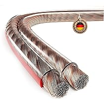 Cavo Altoparlanti 10m 2x0,75mm&sup2; - CCA, Trasparente, Marcatura Polarit&agrave;, Per HiFi E Home Cinema