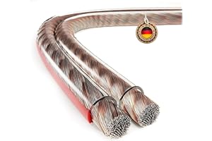 ETEC, kabel głośnikowy 10 metrów, kabel głośnikowy CCA, przekrój kabla 2x2,50mm², przezroczysty