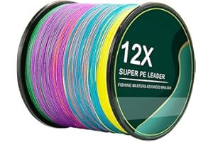 L SERVER Angelschnur Geflochten 500m/1000m 12-Fach Geflochtene Anti-Biss Angelschnur 100% PE Köder Angelschnur Meeresangelschnur 12.6-81kg