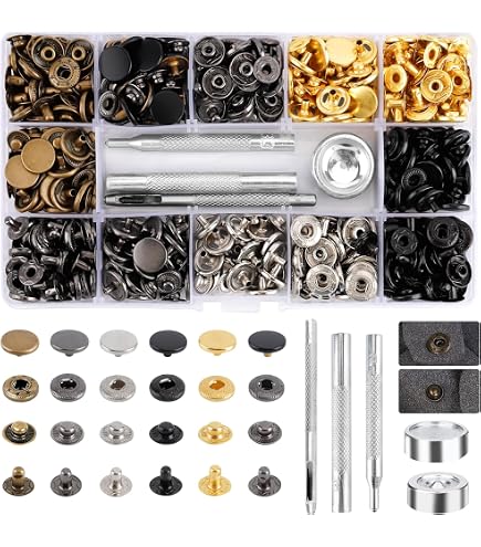 36 Boutons Pression Métal Pour Jeans 17mm - Boutons Clipsables Sans Couture, Réglables Et Amovibles Pour Réparation Vêtements - 12