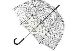 FULTON Orla Kiely Birdcage - Linear Leaf Ink - PVC Dome Umbrella