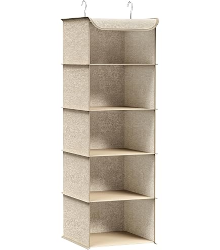 Premier Housewares Schuh-Organizer Zum Aufhängen, 10 Fächer, Creme – Platzsparend Für Schrank Oder Tür