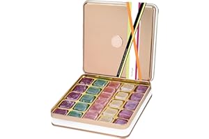 Chateau De Mediterranean Assorted Turkish Delight - 500 g | Rose, Mint, Orange, Lemon & Pomegranate Flavour | Traditional Lokum Dessert | Gourmet Gift Tin | Handmade in Turkey | Approx 26 pieces