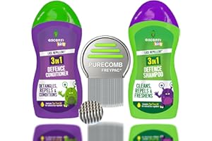 FREYPAC Purecomb Nit Kit with Shampoo and Conditioner for Headlice Treatment, Removes Lice and Eggs, Protects all Hair Types with Child Friendly Formula that includes tea tree oil