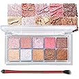 Erinde 10 Colors Eyeshadow Palette Makeup, Shimmer Eye Shadow, Glitter Eye Makeup, Travel Size Makeup Pallet, High Pigmented, Naturing-Looking, Blendable, Long Lasting
