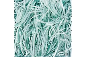 JEEMOOTOWN 500g Carta Tagliuzzata per Regali - Tiffany Blu - Paglia per Cesti - Ideale Paglia Confezioni per Scatole Regalo