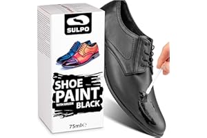 SULPO Pintura para zapatos de cuero de gamuza y nobuck restauración de color negro 75 ml