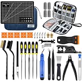 Yizhet Accessories for 3D Printers, 53 x Tools for 3D Printing | A5 Cutting Mat + PTFE Tube Cutter, Nozzle Cleaner, Deburrer,