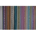 PINDIA Polyester Solid Decorative Thread Curtain with Silver Sparkling Bead Fancy Room Divider - 7Ft, Multi, Sheer, Rod Pocket Curtains