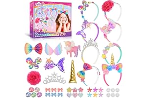 daliyer Geschenke für Mädchen, DIY Haarschmuck Mädchen, Bastelset Kinder ab 6 Jahr, Mädchen Geschenke 5 6 7 8 9 Jahre, Geschenk Einschulung Mädchen, Basteln Mädchen 8 Jahre, Mitgebsel Kindergeburtstag