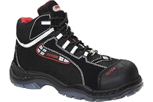 ELTEN Sicherheitsschuhe SANDER Pro ESD S3, Herren, Textil, Kunststoffkappe (leichter als Stahlkappe), leicht, sportlich, Schwarz/Rot, Größe: 43