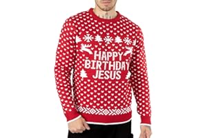 NOROZE Hommes Unisexe Nouveauté tricotée Noël Pull Pull-Over
