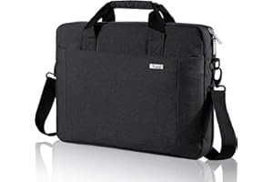Voova Grand Sacoche pour Ordinateur Portable 14 15 15.6 16 17 17.3 pouces Sac à bandoulière pc Sac à main 30% de Capacité en Plus Compartiments Durable Épais Imperméable
