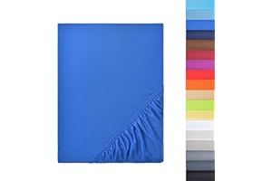 NatureMark - Prześcieradło z gumką z mikrofibry, wiele rozmiarów i kolorów, produkt markowy (90 x 200 – 100 x 200 cm, królewski błękit)