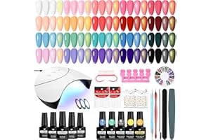 VANREESA Kit Semipermanente Unghie, 20 Colori Smalto Semipermanente Unghie con Lampada per Unghie 36W U V/LED, Kit Unghie Gel Completo con Base e Top Coat Set Manicure per Principianti
