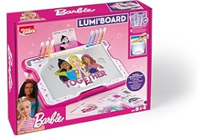 Maped Creativ - Barbie Lumi Board - Stół do rysowania ze światłem - Kolekcja Creativ - 30 szablonów Barbie - Zawiera osłonę słoneczną i markery - od 5 lat