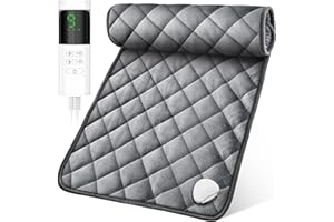 MILFECH 84 x 43 cm Heizkissen mit Abschaltautomatik, Elektrisch Wärmekissen Schnelle Heiztechnik mit 9 Temperaturstufen&4 Timing-Einstellung, Groß Sicheres Wärmepads für Rücken Nacken Schulter