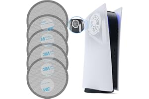 RongZy 5 Pack Fan Dust Filter for PS5 Fan Dust Cover for PS5 Dust Filter Cleaning Breathable Ventilation Slots with 5 Pieces Dustproof Net Double Adhesive