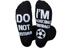 Himozoo Funny Socks, 'Do Not Disturb I'm Watching Football' Stitched, Stocking Fillers for Men Women, Christmas Birthday Fathers Gifts, Novelty Gift Socks For Husband Boyfriend