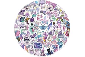 APAREAL Gotik Sticker 60 Stück, Bunte Graffiti Gotische Aufkleber für Erwachsene, Anime Horror Wasserfeste Sticker für Laptop Koffer Fahrrad Skateboard Auto Motorrad
