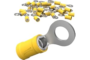 Cosse à œillet AUPROTEC de 0,5 à 6,0 mm², diamètre du trou de M3 à M12, connecteur de câble PVC RV en cuivre étamé et en partie isolé