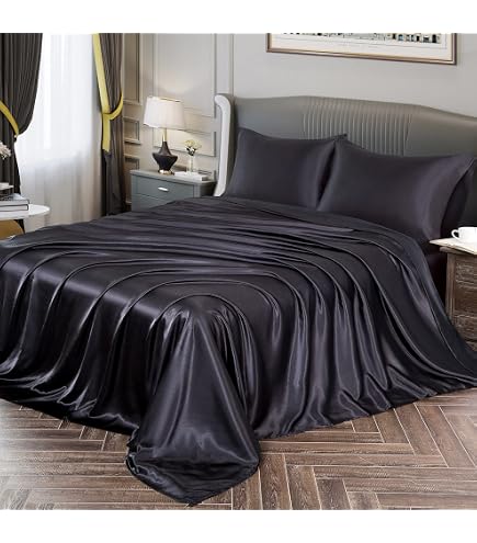 Lanest Housing Set Copripiumino King Size In Raso – 3 Pezzi, Morbido E Ipoallergenico, Per Tutte Le Stagioni