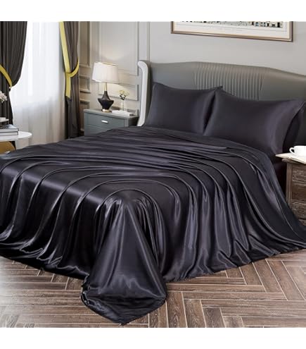 Lanest Housing Set Copripiumino King Size In Raso – 3 Pezzi, Morbido E Ipoallergenico, Per Tutte Le Stagioni