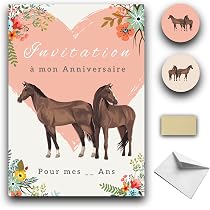 8 Feuilles Tatouages Temporaires Cheval - Étanches - Pour Fête Anniversaire Enfant - 15.8x11cm