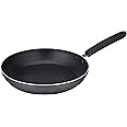 Amazon Brand - Solimo Aluminium Non Stick Frypan (24 cm, Hammertone finish, 3 coat, 2.9mm thickness), Black