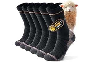 Alaplus Merino Socken Professionell Thermosocken Wandersocken Warme Socken Herren Australien Wolly Gepolstert Trekkingsocken Winter Sportsocken Baumwolle Atmungsaktiv Laufsocken, 3 Paar