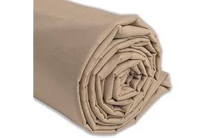 IPEA Tela de Popelín Algodón Beige – 200 cm x 150 cm – Fabricado en Italia – Tejido al Metro para Costura, Ropa, Forros, Accesorios, Patchwork - Tela Lisa para Coser - Lienzo