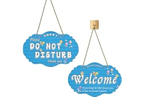 8GNITUHS Panneau de porte double face « Ne pas déranger » - Panneau « Veuillez frapper pour préserver votre vie privée », convient aux maisons, bureaux, hôtels et toilettes ; panneau rabattable.