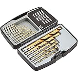 Amazon Basics - Bohrer-Set aus Hochgeschwindigkeitsstahl für Metall, Holz und Kunststoff, 1,5 - 10 mm