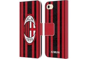 Head Case Designs Licenza Ufficiale AC Milan Home 2021/22 Kit Crest Custodia Portafoglio in Pelle Compatibile con Apple iPhone 7/8 / SE 2020 & 2022