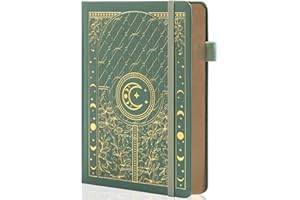 TIEFOSSI Cuaderno Bullet Dotted Journal, papel grueso numerado de 160 g/m², cuaderno de cuadrícula de puntos de tapa dura A5 para mujeres, hombres, trabajo, escritura, Bullet Journaling, dibujo