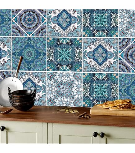 RE-COVERTILES Fliesen-Aufkleber, 24 Stück 20x20 Cm – Peel & Stick, Wasserfest Für Bad & Küche
