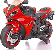 Toy House Yamaha R1 Plastic Bike with Rechargeable Battery Operated Ride-on for Kids (Red , 2-6 Years)