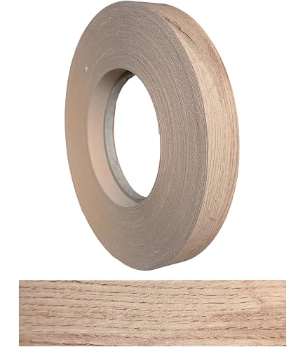 Bordatura Impiallacciatura Legno 7/8" X 49 Piedi – Strisce Con Colla Termofusibile, Per Riparazione Mobili, Fai Da Te, Colore Bianco