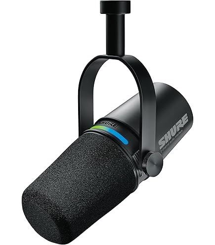 Shure MV7+ Podcast Microphone. Enhanced Audio, LED Touch Panel