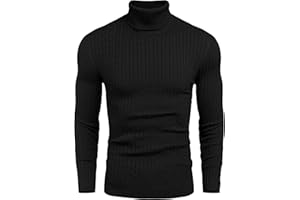 COOFANDY Herren Pullover Feinstrick Langarm Rollkragenpullover Winter Pullover Slim fit Warm Rollkragen Pulli