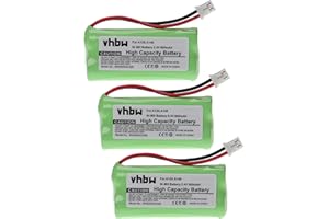 vhbw 3X Batteries Compatible avec Siemens Gigaset AL110, AL110a, A260 Trio, A265, A345 téléphone Fixe sans Fil (800mAh, 2,4V, NiMH)
