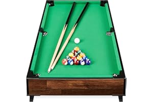 Best Choice Products Mesa de billar de mesa de 40 pulgadas, mesa de juego de arcada de piscina para sala de estar, sala de juegos, sala de juegos con 2 palos de taco, juego de bolas, bolsa de