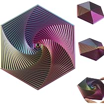 2 Stück Impossible Cone Pyramid Spielzeug | Anti-Stress Fidget Toy Mit Spiraleffekt | Desktop Deko Für Kinder & Erwachsene