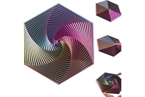 Tangdudu 13 cm Fractal Fidget Hexagon, Impression 3D Hexagon Fidget Toy, Fidget Cubes Jouets Sensoriels pour Adultes, Cube Sensory Fidget Toy, Outil de Méditation Consciente (Violet)