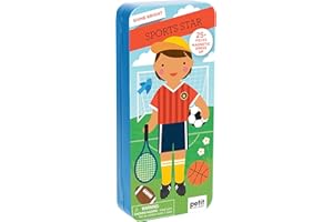 PETIT COLLAGE Shine Bright Sports Star: 25+ Pieces Magnetic Dress Up