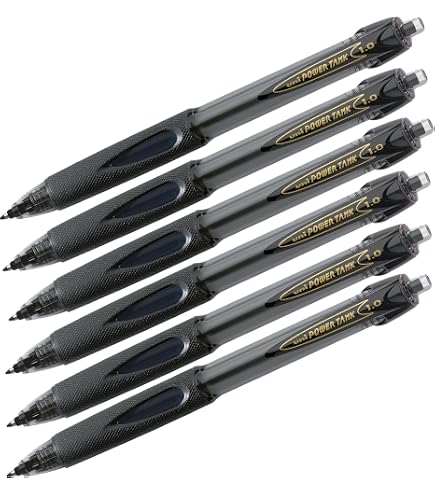 uni-ball Power Tank SN-220 - Penna a sfera con inchiostro blu, punta roller da 1 mm per una scrittura fluida, ideale per la scuola, inchiostro resistente all'acqua, scrive su carta bagnata, a