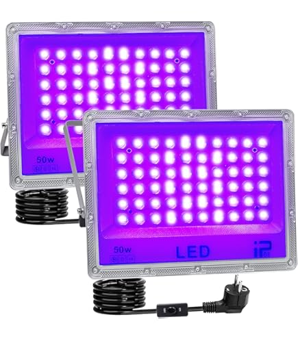 2 stuks led-blacklight-spots, 50 W, IP66