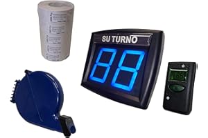 IMPRETECH INTERNATIONAL GROUP Eliminacode Gestione code 12 V PER AMBULANTI (Blu - COLORE UNICO AL MONDO) Con Radiocomando LCD