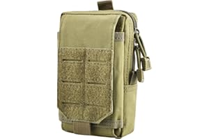 Azarxis Borsello Porta Cellulare MOLLE Marsupio Tattico Militare Tasche Utility Softair Borsello Tattico da Cintura EDC Pouch Borsa Porta Oggetti Tasca Tattica (#01 Verde)